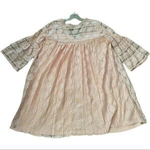 Sz SM Umgee Pink Lace Dress‎